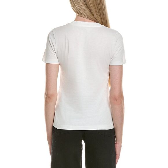 Moncler Womens  Logo T-Shirt, White - Picture 2 of 3